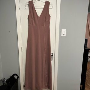 Shamin Crepe Dress - Dark Mauve - L